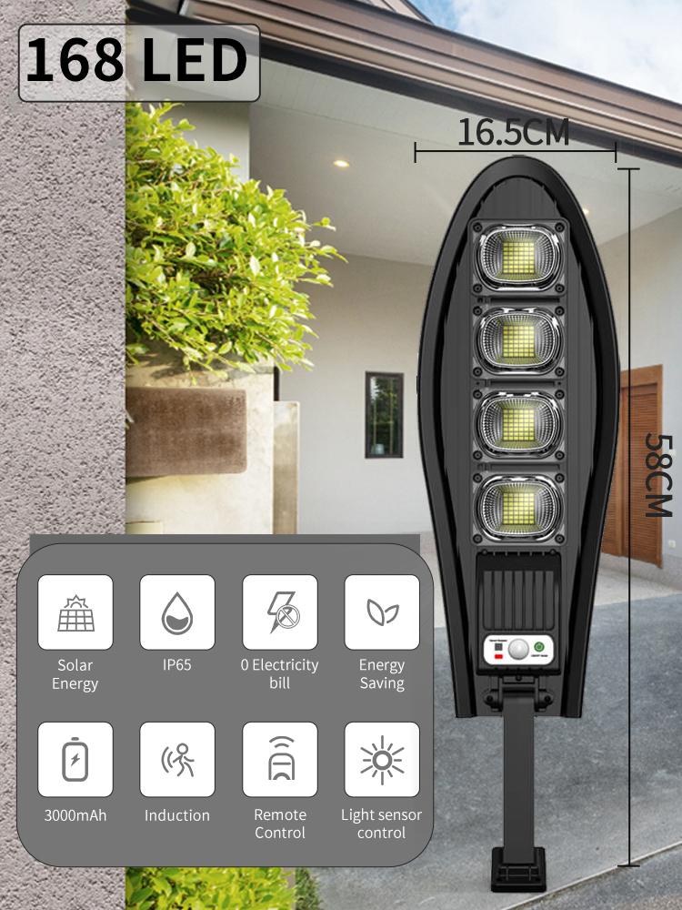 Powerful Solar LED Light Outdoor Remote Control Solar Lamp Motion Sensor Sunlight Spotlights IP65 Yard Garden Wall Street Lights