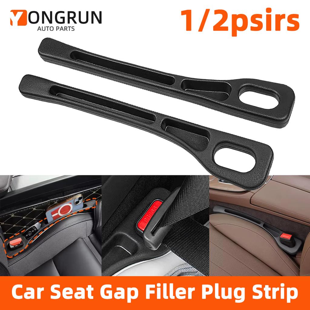 Yongrun 1/2Pair Car Seat Gap Plug Car Seat Gap Filling Material Leak Proof Strip Seat Gap Storage For Car Interior Accessories