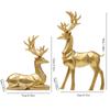 Resin Geometric Elk Sculpture Sitting Standing Deer Statues Christmas Reindeer Home Decor For Living Room TV Cabine