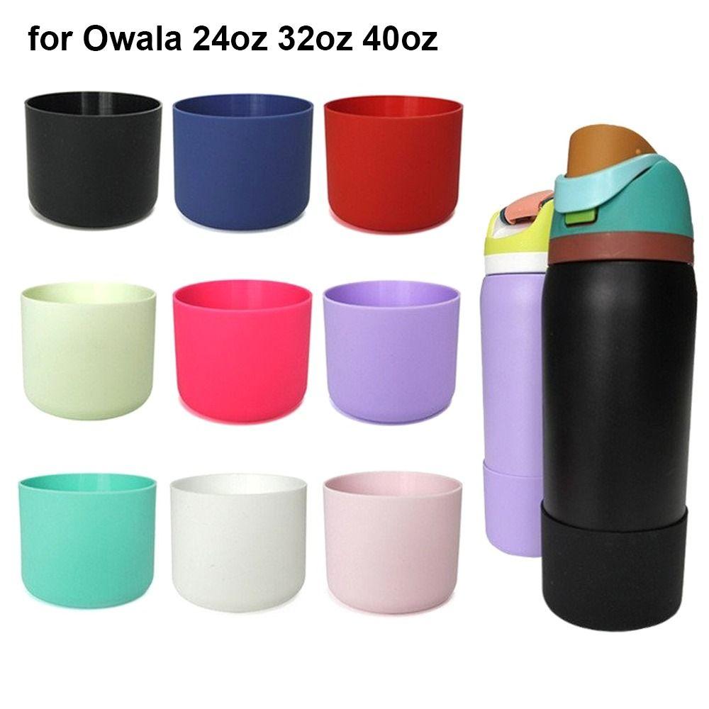 1Pcs Soft Silicone Boot for Owala 24oz 32oz 40oz Anti-Slip Protective Sleeve Boot Bottom Base Water Bottle Accessories Cup Holders 5