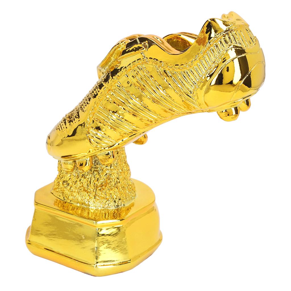 Golden Boot Trophy Ornaments Resin Non Slip Bottom Football Best Shooter Award for Decoration