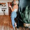 Baggy Jeans Pants For Womens Y2k Streetwear Hole High Waist Straight Leg Denim Trousers Fashion Vintage Casual Pants 25665