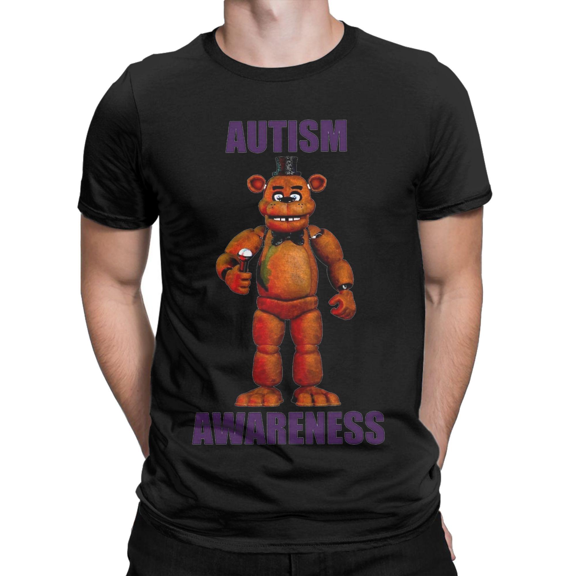 Мужская Женская Футболка FNAF Медведь 100% Хлопок Новое Поступление Футболки Одежда Комплекты S