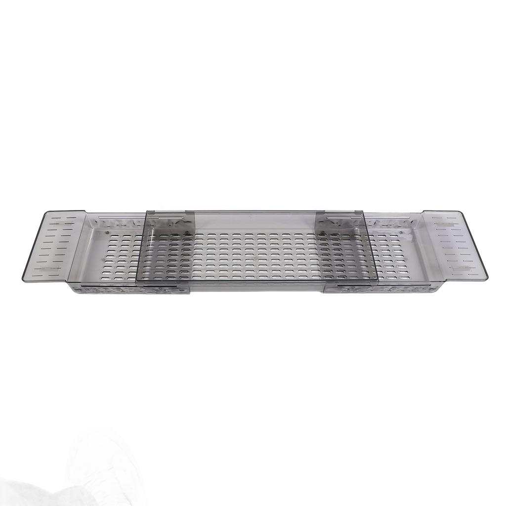Bathtub Tray Multifunctional Drain Bath Shelf PET Retractable Bathtub Storage Rack for Bathroom