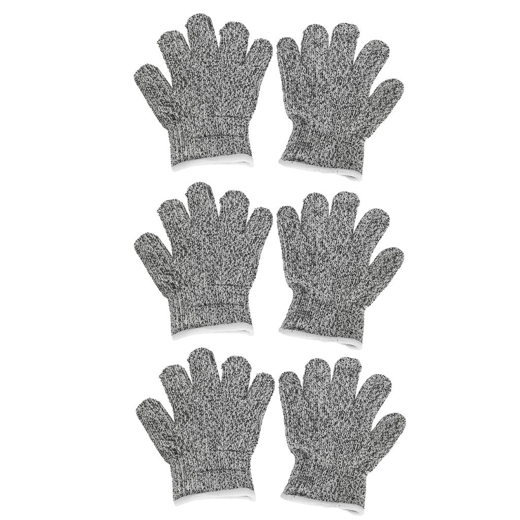 3 Pairs Cut Resistant Gloves Children Gardening Outdoor Activities Cut Proof Work Gloves