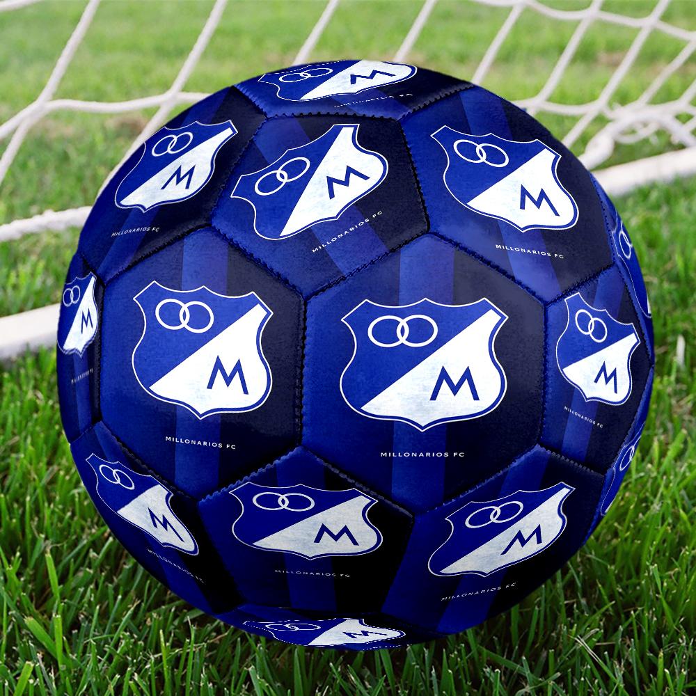 Blue Shield Emblem Millo-narios Size 5 Soccer Balls, Anti-Slip, Protective Football, Outdoor Sport, a Unique Gift Suitable for Him/her, Birthdays
