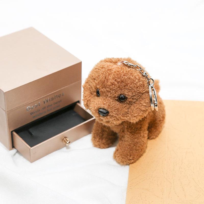 Schattige Teddy Hond Pluche Kleine Hanger Kinder Speelgoed Rugzak Hangertjes Knuffeldieren Kerst Verjaardag Cadeaus Tas Hanger brown