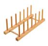 Plate Storage Rack Multifunctional Wooden Dish Rack for Cup Dish Pot Lid Drain Holder Kitchen Organizer Shelf Storage Containe
