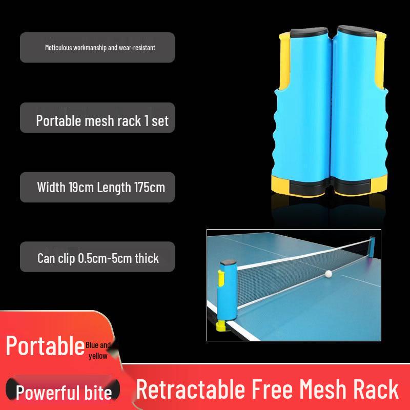 Portable Retractable Table Tennis Net with Indoor/Outdoor Stand and Net Cloth
