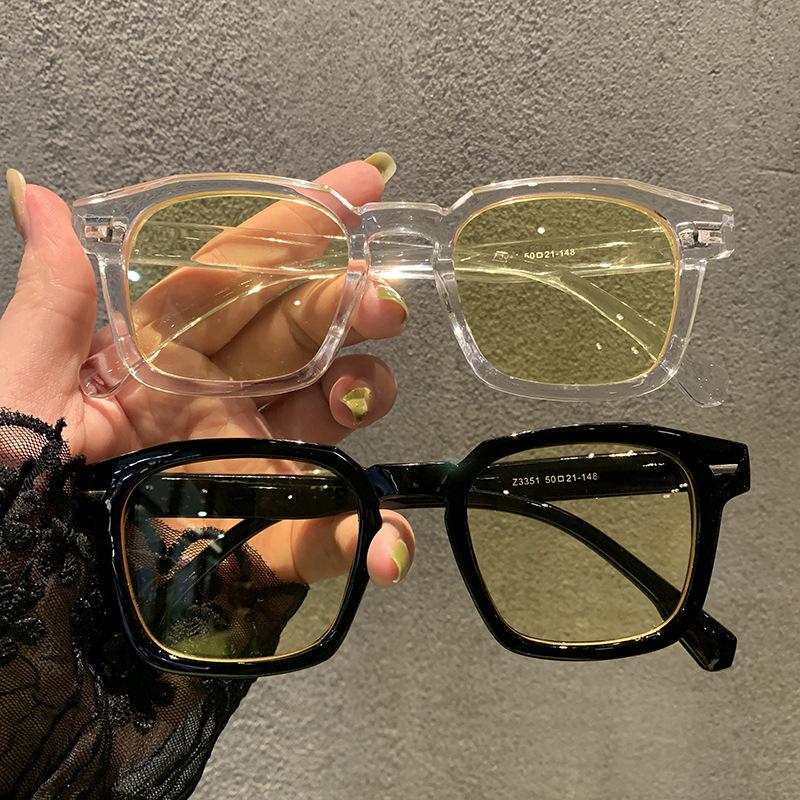 Unisex Quadratische Fassung Vintage Sonnenbrille Retro Sonnenbrille Damen Herren Brille Lässige Sonnenbrille Brillen