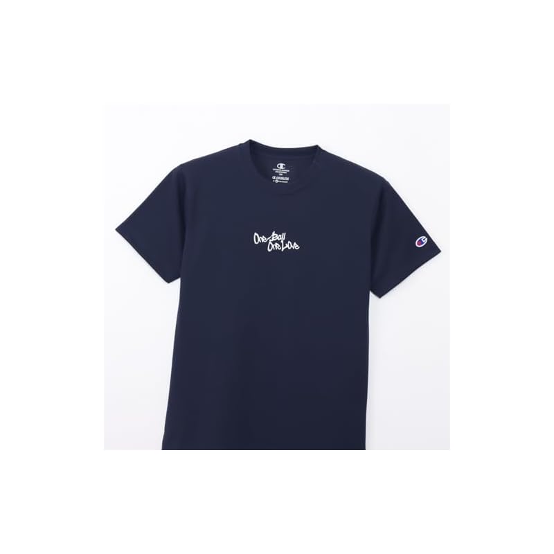 [Champion] Kids Short-Sleeve Crew Neck T-Shirt, Antibacterial, Odor-Resistant, Quick-Drying, UV Protection, Highly Breathable, Script Logo Print,
