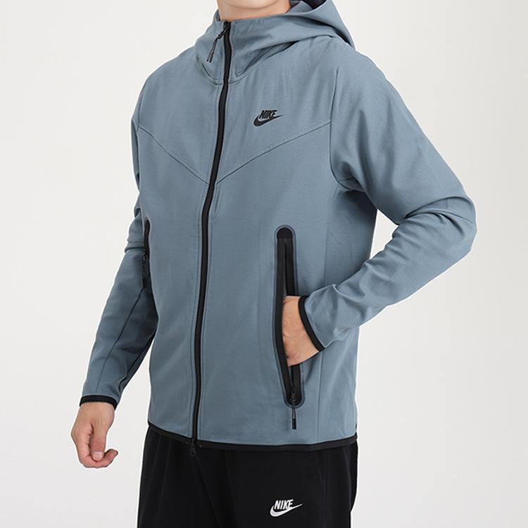 Nike Sportswear Full-Zip Hooded Jacket Men Outerwear Indigo CU4480-031