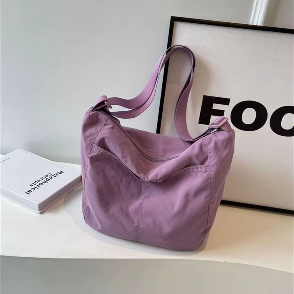 Simple Design Crossbody Bags Portable Nylon Bags Fashionable Solid Color Bags For Girls