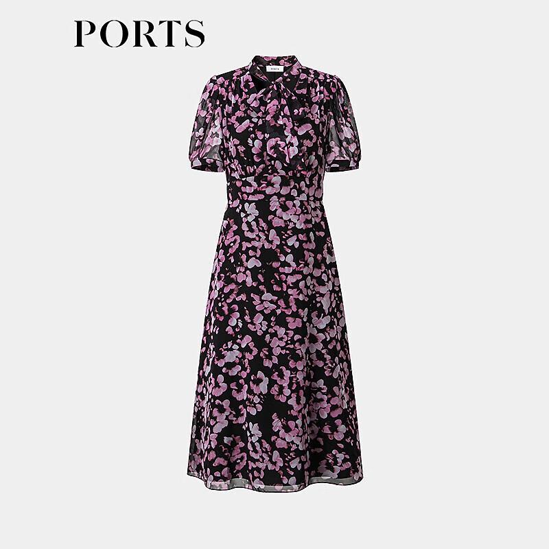 PORTS Women's Elegant V-neck A-line Dress ALP8D007JPP042