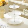 Dessert Cupcake Display Stand 3 Tier Table Centerpiece Pastry Serving Tray with Metal Rod for Tea