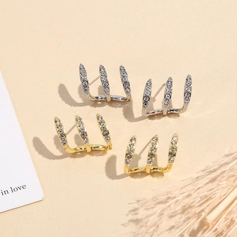 1 Set Metal Circle Drop Small Earrings For Women Trend Pendant Piercing Earrings Set Jewelry Gifts