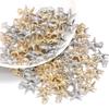 50Pcs/Lot CCB Starfish Shape Pendants Gold Color Charm Loose Spacer Beads for Jewelry Making DIY Bracelet Necklace Supplies
