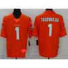 NFL Miami Dolphins Tua Tagovailoa 1 Vintage Jersey Mens Football Game Shirt