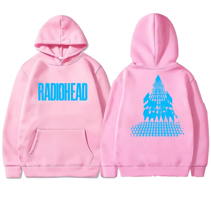 Hot Sale Rock Band Radiohead Tour 2025 Double Sided Printed Sweatshirt Men Women Vintage Hip Hop Streetwear Unisex Fleece Hoodie
