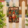 Retro Metal Sign "I'm Fine" Kitchen Decor 8x12 Inch