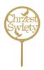 Holy Baptism Cake Topper Acrylic Gold Wz2