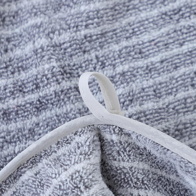 Striped Coral Velvet Bath Towel Set Fast Absorbing Thick Plush Texture Luxurious Spa-Grade Soft Bathroom Products