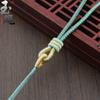 Hand-Woven Ruyi Knot Lanyard Necklace with Jade and Crystal Pendants