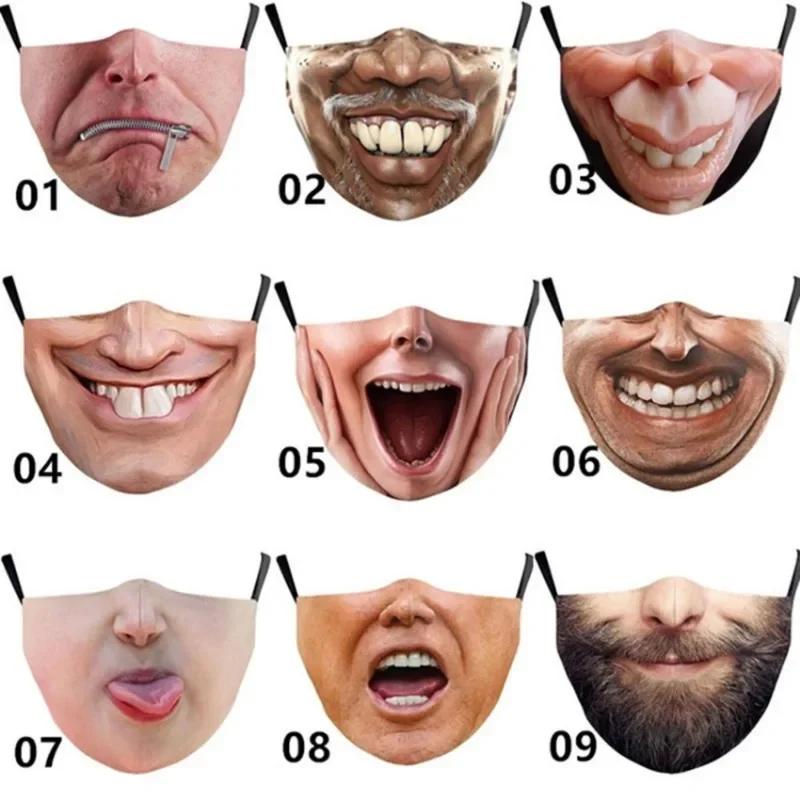 Outdoor Face Mask Unisex Adult Mouth Mask Dustproof Protective Reusable 3D Face Masks Party Masks