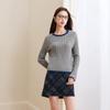 Sancai Women's Retro Plaid A-Line Mini Skirt