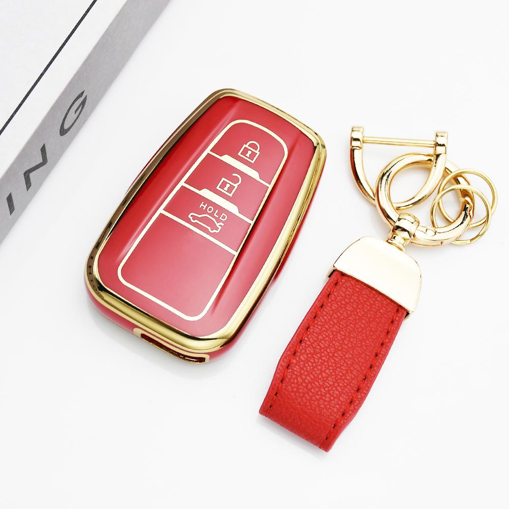 3 Buttons Car Keyless Shell Fob Cover Keychain Tpu Key Case Protection For Toyota Highlander Prius Rav4 Camry Corolla 4Runner