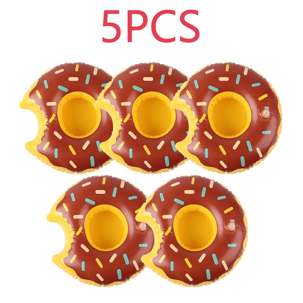 1PC Inflatable Drink Holder Pool Floats Floating Cup Holder PVC Beverage Float for Pool Party Beach Summer Accessories