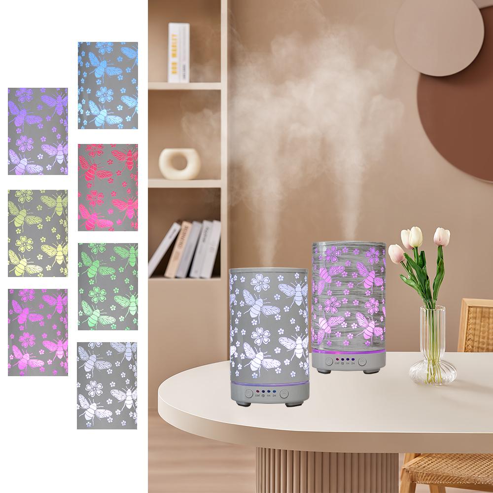 Timing Function Essential Oil Diffuser 100ml Scent Diffuser Hollow Dragonfly Bee Ultrasonic Air Humidifier Iron Aroma Diffuser