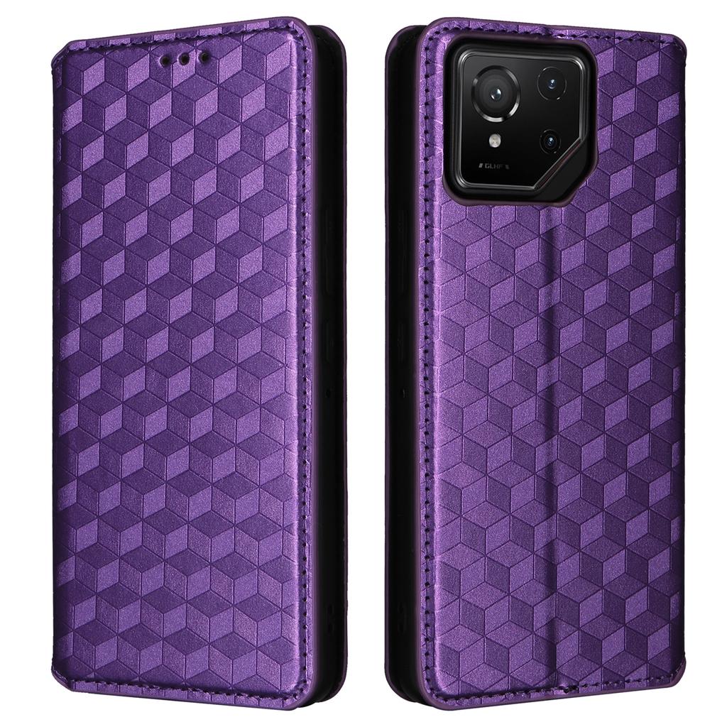 For Asus ROG Phone 9 Pro 5G/Phone 9 5G Case Wallet Rhombus Imprinted Leather Phone Cover