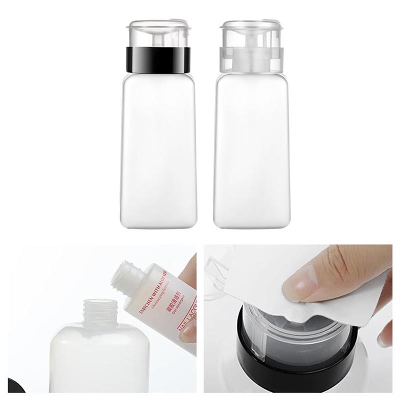 60/150/180/250 ml Leerer Pump-Dispenser Flüssigkeit UV Gel Nagellack Nail Art Politur Saubere Flasche Politur Reiniger Entferner Flasche