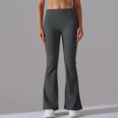 Wide Leg Leggings Without T-Line, Nude Feeling, Hip Lifting, Yoga Bell Bottom Pants, High Waist, Casual Fitness Pants, Women'S Sports Pants