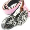 Simple Waist Belt with Metal Buckle Harajuku PU Waist Belt for Women Coat Dress Adjust Length Western Waist Belt