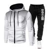 2023 Men's Trendy Zipper Hoodie Tracksuit Set - Autumn/Winter Casual Print