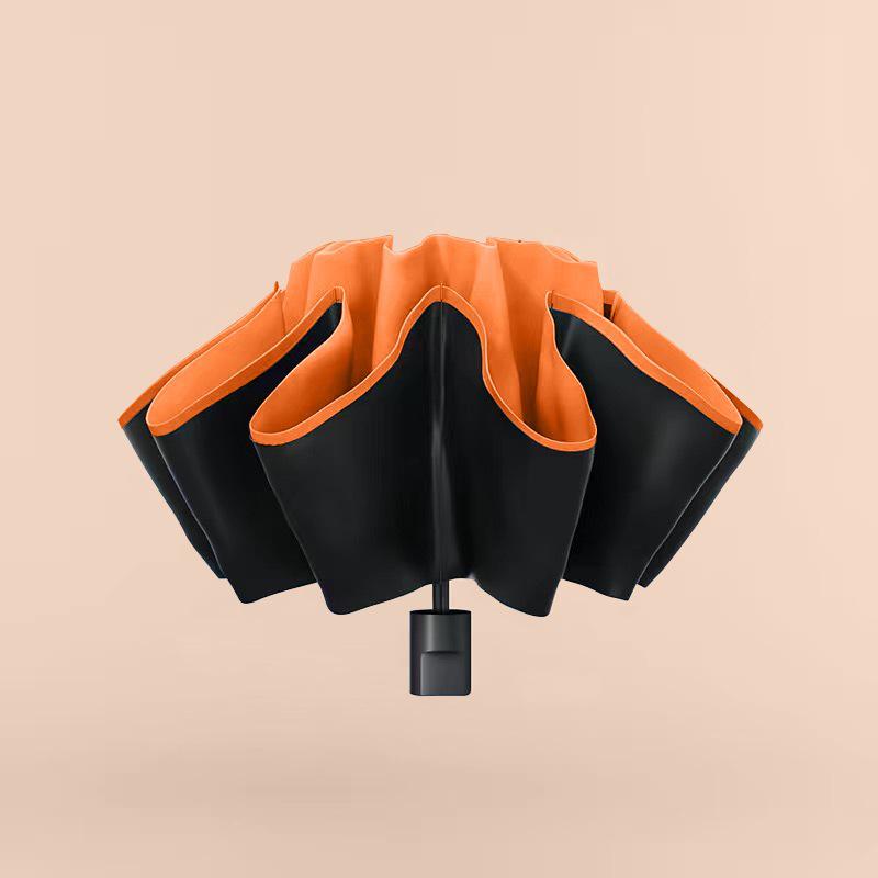 Dual-Use Extra Large Folding Umbrella - 12 Ribs for Sun and Rain Protection