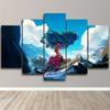 5Pcs Tree Mountain Art Beauty Snow Cloud Sky 5 Piece Canvas Wall Art Print Home Decor Poster HD Print Modern 5 Pieces Pictures