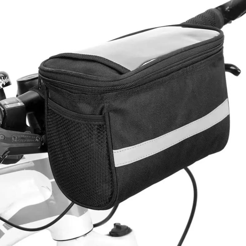 

Сумка на руль велосипеда передняя, для активного велоспорта, сумки для телефона с креплением чёрный