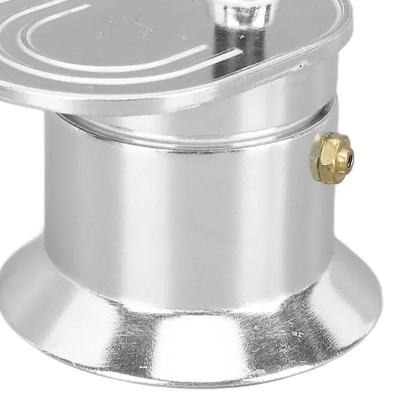 Hot 50ML Single Tube Moka Pot 1 Cup Aluminum Alloy Spout Stovetop Italian Moka Coffee Maker for Outdoor Parties Travel