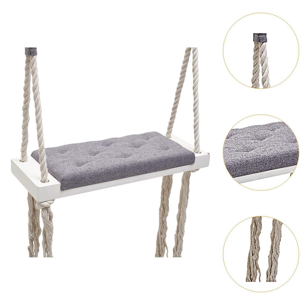 Wooden Swing Seat for Children Child Room Nursery Photography Props Gray