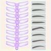 Eyebrow Shaping Template Kit - 16Pc With Handle, Grooming Card for Defined and Perfectly Shaped Brows - Reusable