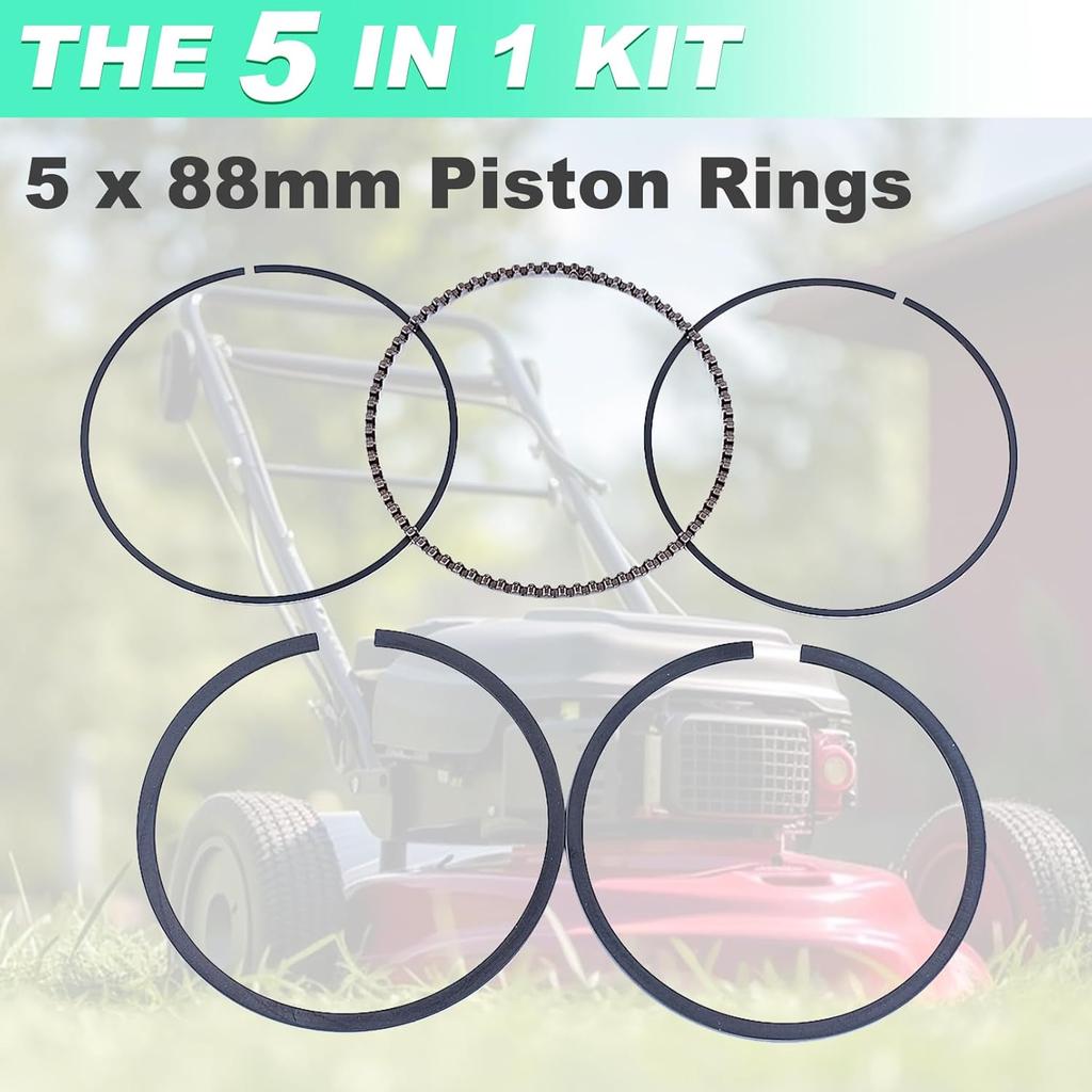 Adefol 88mm Piston Ring Set for Honda GX390 GXV390 STD Motor Gas Engine Replacement Parts for 13010-ZF6-003 13010-ZF6-005 H5013 3013 4013 2113 13hp