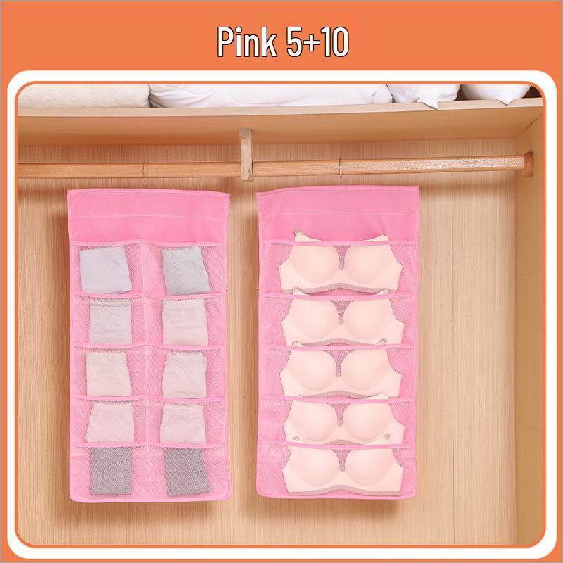 Dual-Sided Underwear Hanging Organizer for Wardrobe & Dorm
