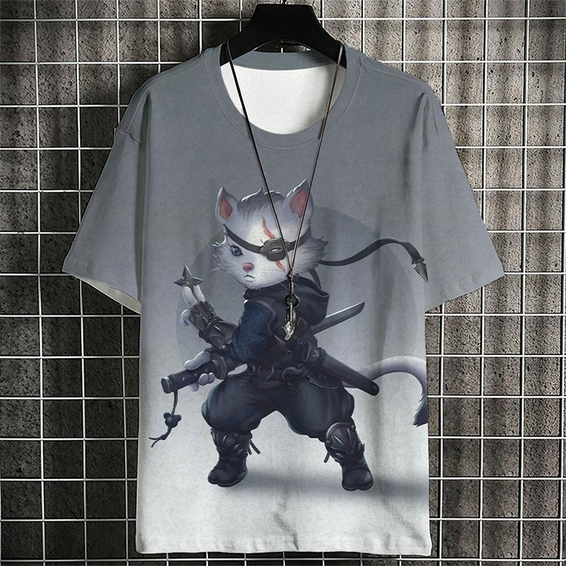 3D printed T-shirt summer short sleeved T-shirt