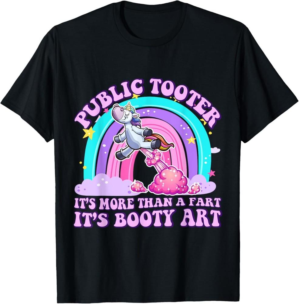 Public Tooter Funny Unicorn Inappropriate Embarrassing Adult TShirt S