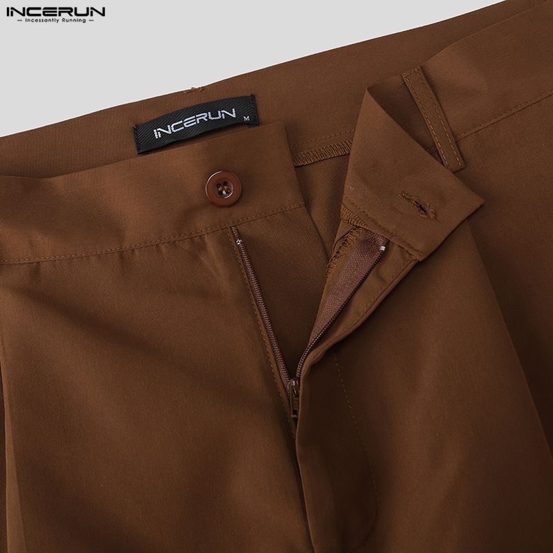 INCERUN Two Piece Suit Men Stitching Lapel Long Sleeve Thin Blazer Long Pants Casual Outfits Sets