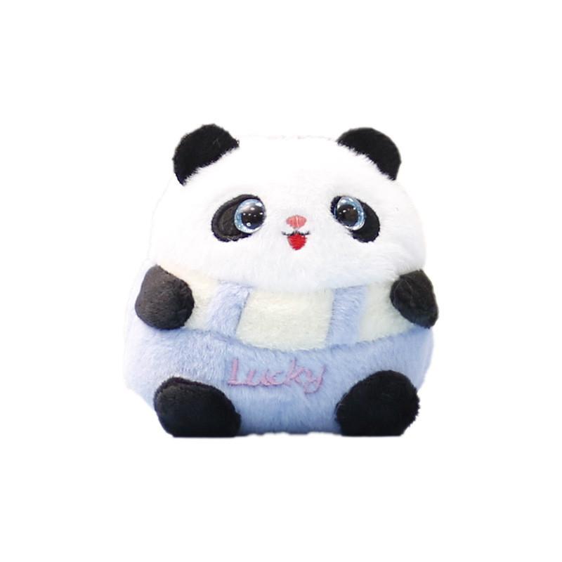 Keychain Panda Fat Cute Cartoon Girl Backpack Decoration Hanging Plush Doll Gift