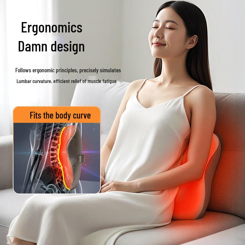 YunKangBao Heated Multi-function Back & Neck Massage Cushion CN Plug (adapter Included)